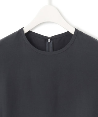 ICB 【洗える】 キュプラフィブリルツイル Tブラウス ネイビー系