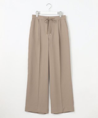 自由区 L 【洗える】ツイステッドダブルクロスワイドストレート パンツ モカ