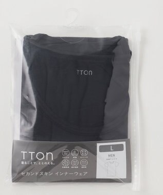23区GOLF 【MEN】TTON なめらかレーヨン半袖Ｔシャツ ブラック系