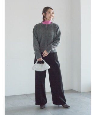 Te chichi 【宮本茉由着用】コーデュロイワイドパンツ ブラック