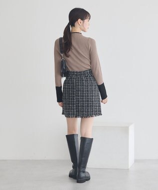 earth music&ecology ハイネックリブニットプルオーバー Mocha