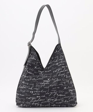 【A4サイズ収納可】5cityレタードプリント ショルダーバッグ