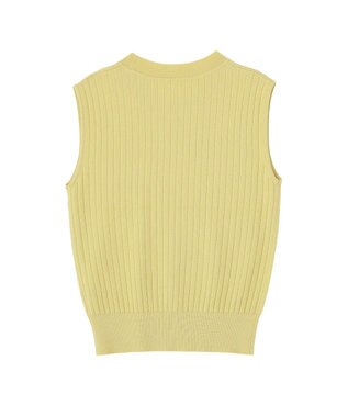 YECCA VECCA 【マシンウォッシャブル】ノースリーブリブニット Yellow