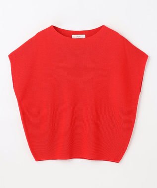 ANY 【新色追加/14色展開】アクリルガーターフレンチスリーブニット レッド
