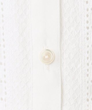 23区 コットンエンブロイダリー クロップド ブラウス38 23区｜【洗える】コットンエンブロイダリー クロップド ブラウス