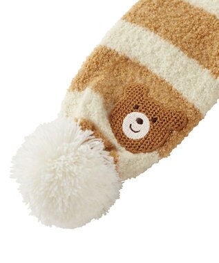 MIKI HOUSE HOT BISCUITS マシュマロニット マフラー ベージュ