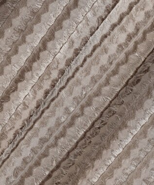 自由区 【セットアップ対応・洗える】フリンジジャガード スカート モカ