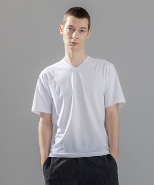JOSEPH HOMME 【新素材】ハイゲージベアスムース　VネックＴシャツ ホワイト系