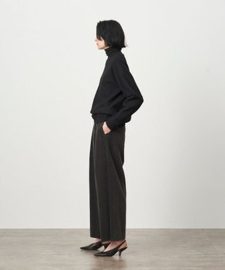 ATON FINE WOOL MELTON | クルーネックセーター - UNISEX BLACK