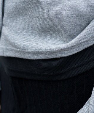 WEGO カーデドッキングレイヤードロンT 杢グレー