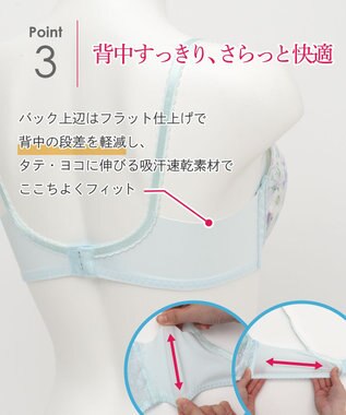 Wing 【スキマフィットブラ】　バストとカップのすきまにフィット　自然にボリュームメイク　ウイング／ワコール　KB2363 ターコイズ