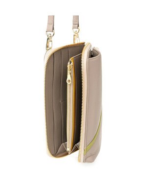 IBIZA プレーサ　ウォレット＆スマートフォンポシェット ピンクベージュ