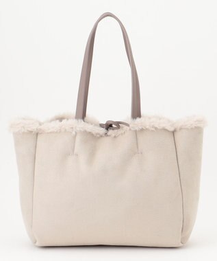 自由区 ムートンリバーシブルトート バッグ ベージュ