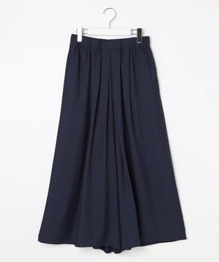 自由区 【セットアップ対応・接触冷感・UVケア・洗える】エアリーツイルキュロット パンツ [新色]ネイビー