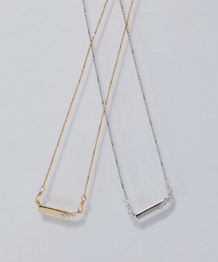Phoebe 【金属アレルギー対応】ストレートバービジューネックレス　シルバー シルバー