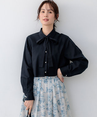 組曲 ニューリヨセルシャーティングマルチWAY ブラウス ネイビー系