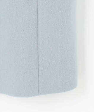 J.PRESS LADIES L ショートビーバー フーデット コート アクアブルー系