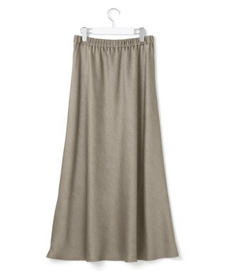 23区 L 【Oggi掲載/洗える】ヴィンテージダブルサテン ナロー スカート ブラウン系