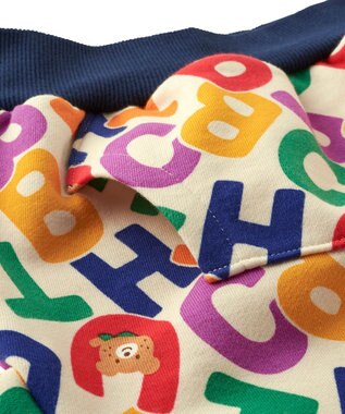 MIKI HOUSE HOT BISCUITS 【80-120cm】 ロゴ総柄 スウェットフーディ マルチカラー