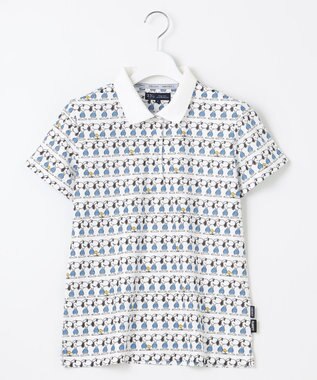 23区GOLF 【PEANUTS】【WOMEN】スヌーピーコラボ 総柄ポロシャツ ホワイト系5