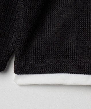 WEGO フェイクレイヤードキーネックT（LS） ブラック中濃色