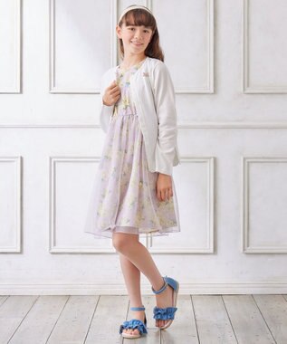 ANY KIDS アジサイ ワンピース ラベンダー系