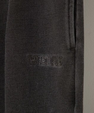 WEGO ピグメントロゴスウェットパンツ スミクロ