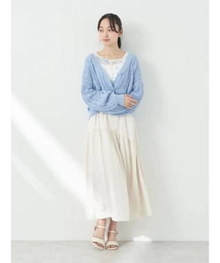 earth music&ecology スラブヤーンスカシカーディガン Sax