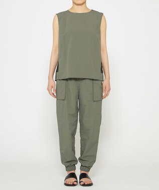 uncrave 【撥水・洗濯機洗い可】ライトプルーフナイロン ブラウス（uncrave WHITE） カーキ