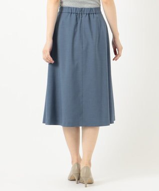 J.PRESS LADIES 【洗える】ドライタッチツイルストレッチ スカート ダルブルー系