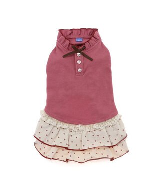 PET PARADISE ペットパラダイス ペティヒート プレミアム  ワンピース 《花ボタン柄》 小型犬 花ボタン柄