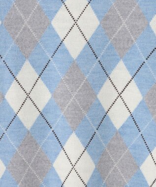 J.PRESS LADIES アーガイル ツイン ニット ソフトブルー系