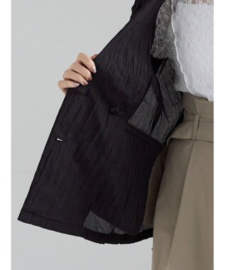 Te chichi リンクルライトテーラードジャケット ブラック