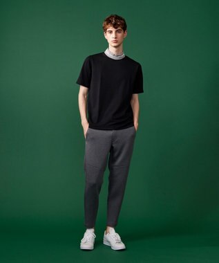 23区GOLF 【WEB限定】【MEN】【吸水速乾/UVケア】襟ロゴ モックネックシャツ ブラック系