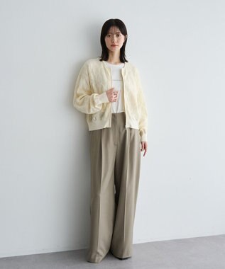 YECCA VECCA ふくれジャガードニットブルゾン Black