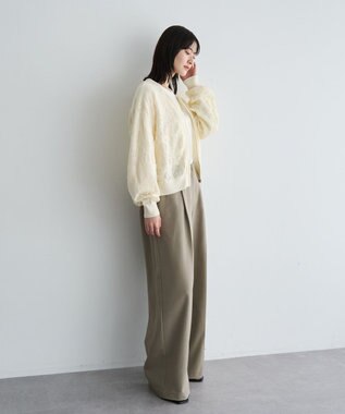 YECCA VECCA ふくれジャガードニットブルゾン Black