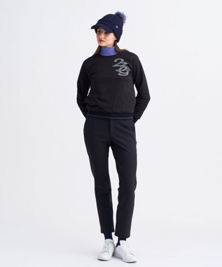23区GOLF 【WOMEN】トリコットボンディングテーパードパンツ ブラック系