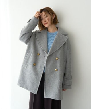 YECCA VECCA ラメシャギーボートネックニット Blue