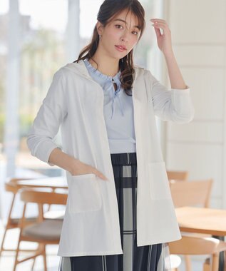 Tiaclasse L 【おのののかさん着用】「サマケア 」フード付きカットソーロングカーディガン