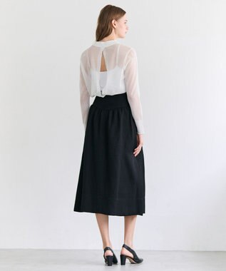 BEIGE， PYRRHOT / シアーコンビ バックスリットプルオーバー Ecru