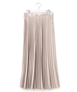 23区 【洗える】レザーライク プリーツスカート アイボリー系