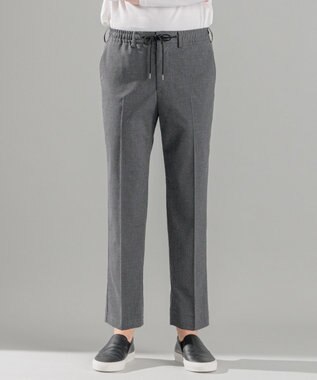 JOSEPH HOMME 新素材・新型【洗える/ストレッチ/ウエストゴム仕様】キャリーマンストレッチ ドロスト付ストレートパンツ / HOVE ライトグレー系