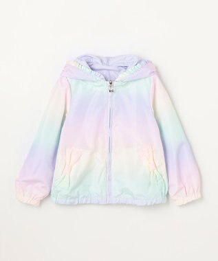 ANY KIDS 【フード取り外し/洗濯機可能】撥水加工リバーシブルゾン レインボー