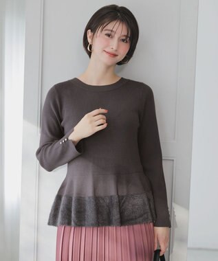 ペプラムフェザー ニット