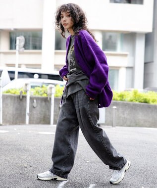 WEGO スケーターズ　タックワイドデニムパンツ ブラックその他