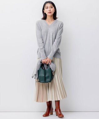 23区 片リボン ネックレス ゴールド系