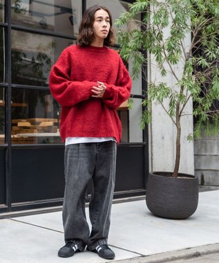 WEGO スケーターズ　タックワイドデニムパンツ ブラックその他