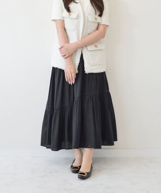 Bridget Birkin 【Bridget Birkin】スクエアバックルフラットシューズ ブラックエナメル