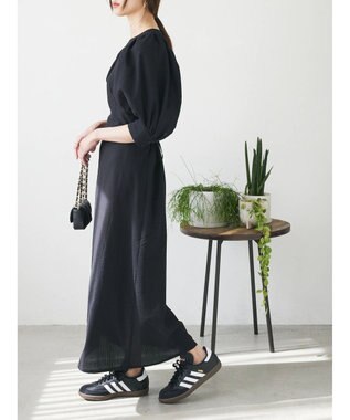 Green Parks AnriettMusee バックカットワークワンピース Black