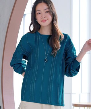 Tiaclasse ラメリブドルマントップス ターコイズ